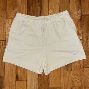 Nike Cream 3 inch High Waisted Sweatpant Shorts, Women’s Large